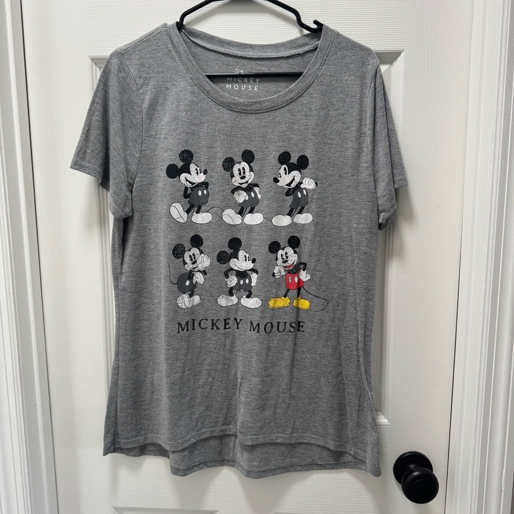 DISNEY Mickey Mouse Two TShirts XXL Grey and White